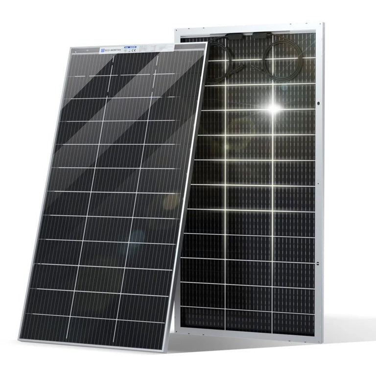 Bifacial 195W 12V Monocrystalline Solar Panel - eco - worthy - uk