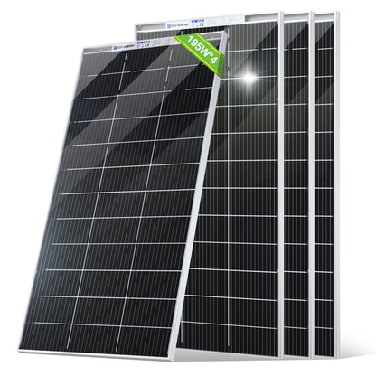 Bifacial 195W 12V Monocrystalline Solar Panel - eco - worthy - uk