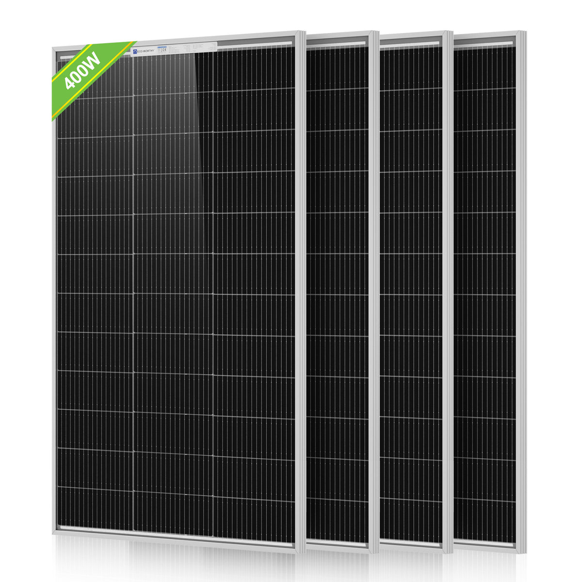 ECO-WORTHY 100W N-Type Bifacial Solar Panel with 25% High Conversion Efficiency-1-4