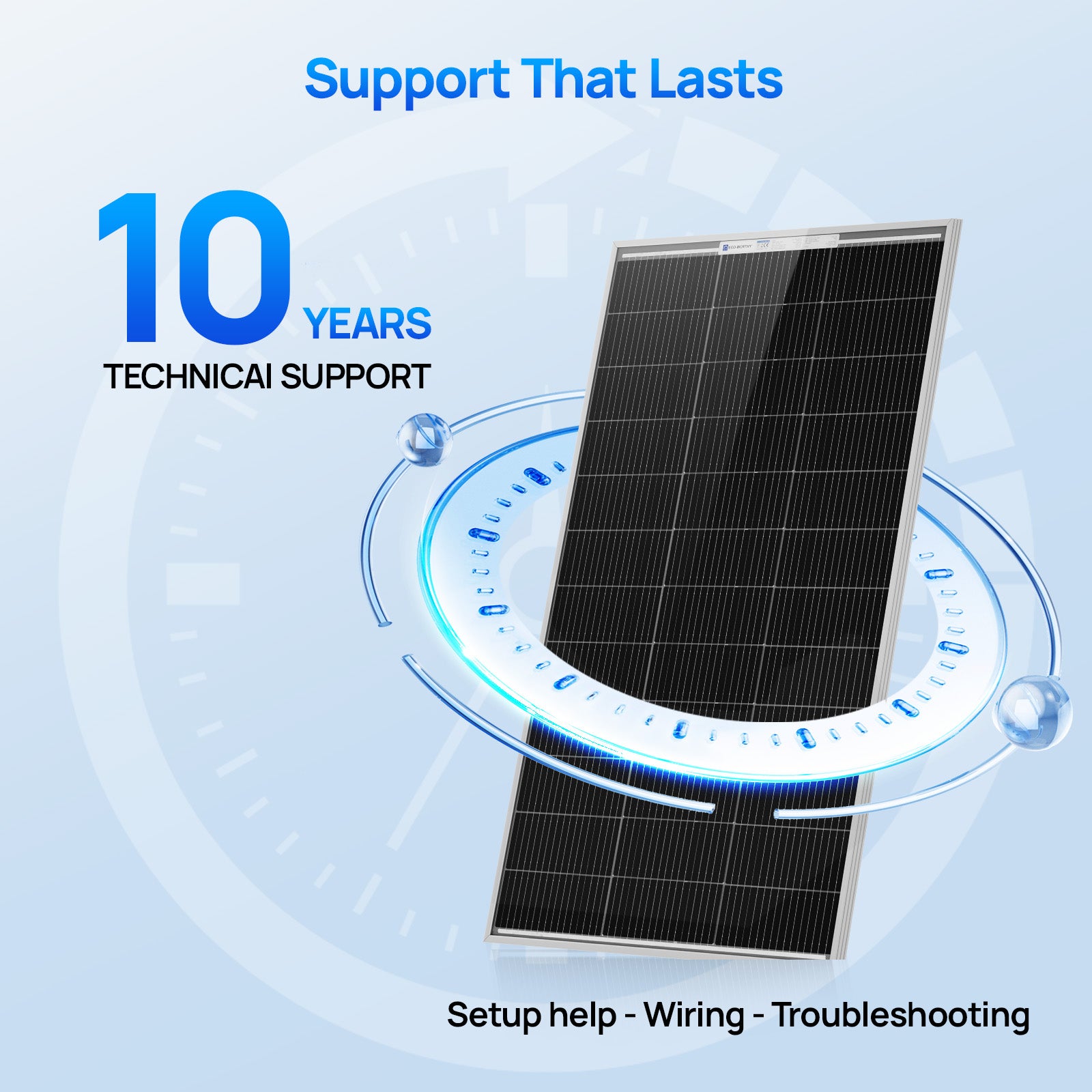ECO-WORTHY 100W N-Type Bifacial Solar Panel with 25% High Conversion Efficiency - eco-worthy-uk