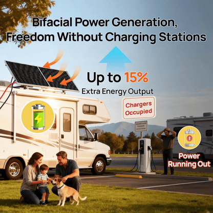 ECO-WORTHY 195W N-Type 18BB Bifacial Solar Panel with 25% High Conversion Efficiency - eco-worthy-uk