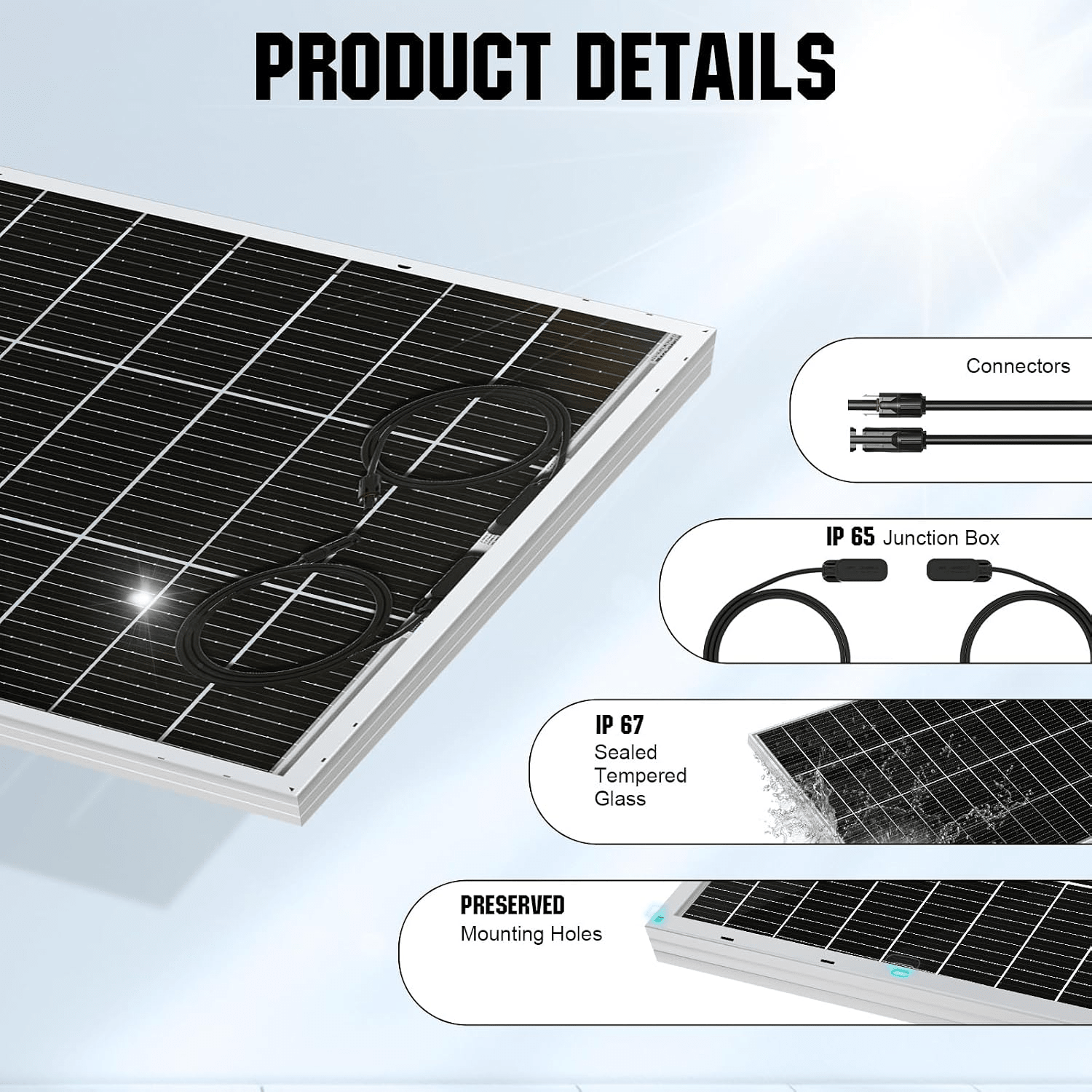 ECO-WORTHY 390W 12V (2x Bifacial 195W) Complete MPPT Off Grid Solar Panel Kit for Campervans - eco-worthy-uk