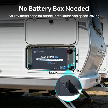 ECO-WORTHY EnergyRock 12V 280Ah Metal Case LiFePO4 Lithium Battery With Bluetooth and low-temp protection - eco-worthy-uk