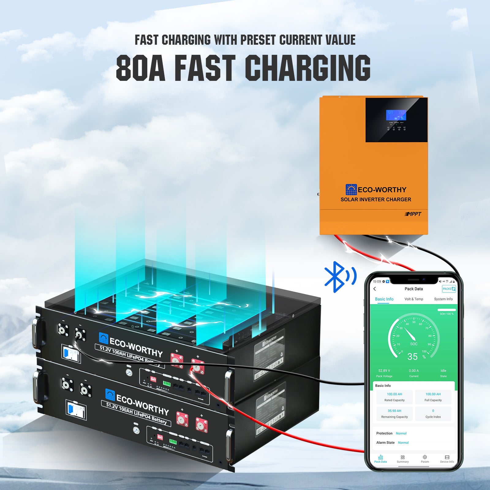 ECO-WORTHYHomeBackupPowerWith48V100AhLiFePO4And5000W48VHybridInverter-4