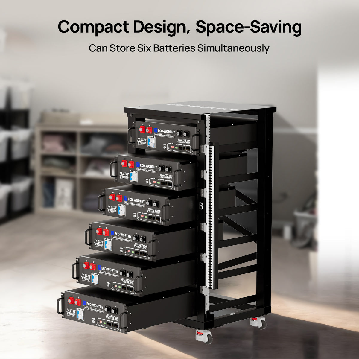 ECO-WORTHY RACK6 V2.1 I 6-Layer Rack With 600A Busbar| For Server Rack Battery All Versions - eco-worthy-uk