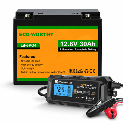 ECO-WORTHY 12V 30Ah LiFePO4 Lithium Battery - eco-worthy-uk