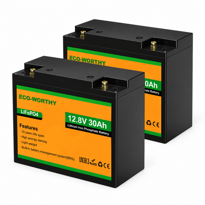 ECO-WORTHY 12V 30Ah LiFePO4 Lithium Battery - eco-worthy-uk