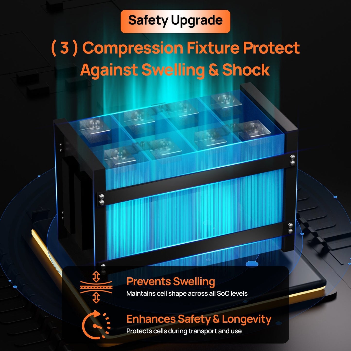 12V 314AH Lifepo4 Lithium Battery Bluetooth with SOC LEDs and Low Temp Protection - eco - worthy - uk