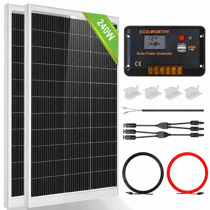 ECO-WORTHY 240W 12V Grid Solar Panel Kit