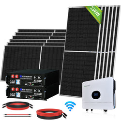 ECO-WORTHY 48V 2340W  (12x Bifacial 195W) Complete Off Grid Solar Panel Kit