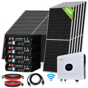 ECO-WORTHY 48V 4680W (24x Bifacial 195W) Complete Off Grid Solar Panel Kit