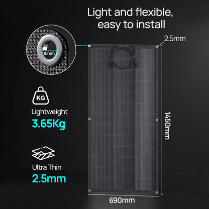 Eco - Worthy 200W 24V Flexible Mono Solar Panel - eco - worthy - uk