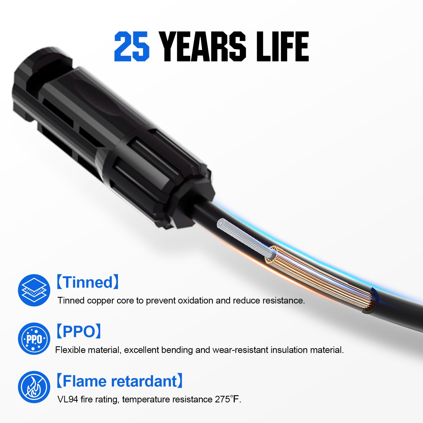 Eco-Worthy 12AWG 1 Pair Solar MC4 Y Parallel Branch Connectors MFF&FMM Pair - eco-worthy-uk