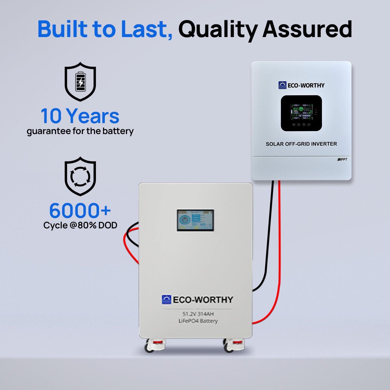 Eco - Worthy 16KWh Home Backup Solar Power Bundle With 48V 314Ah LiFePO4 Lithium Battery and 6000W 48V All - in - One Off Grid Inverter - eco - worthy - uk