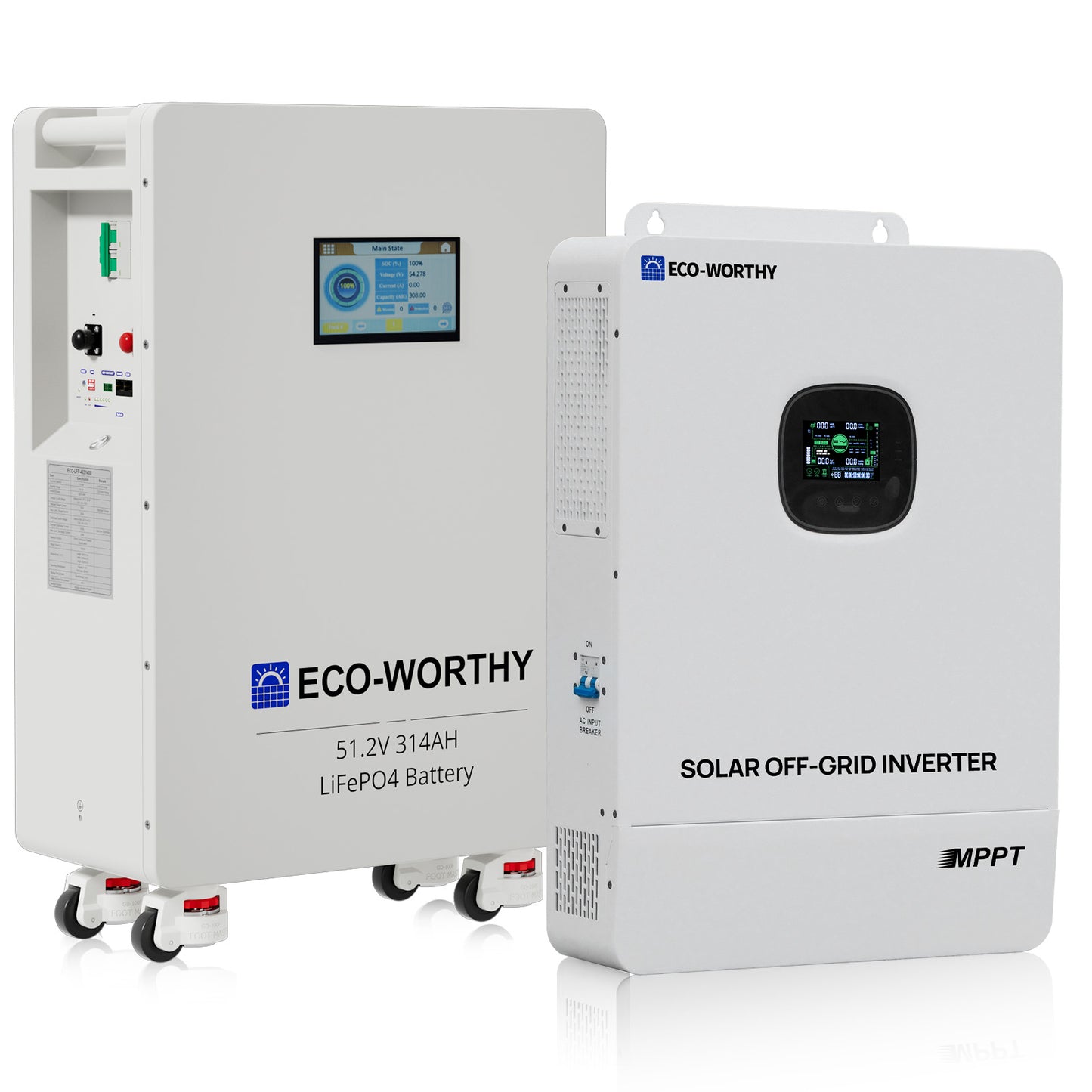 Eco - Worthy 16KWh Home Backup Solar Power Bundle With 48V 314Ah LiFePO4 Lithium Battery and 10000W 48V All - in - One Off Grid Inverter - eco - worthy - uk