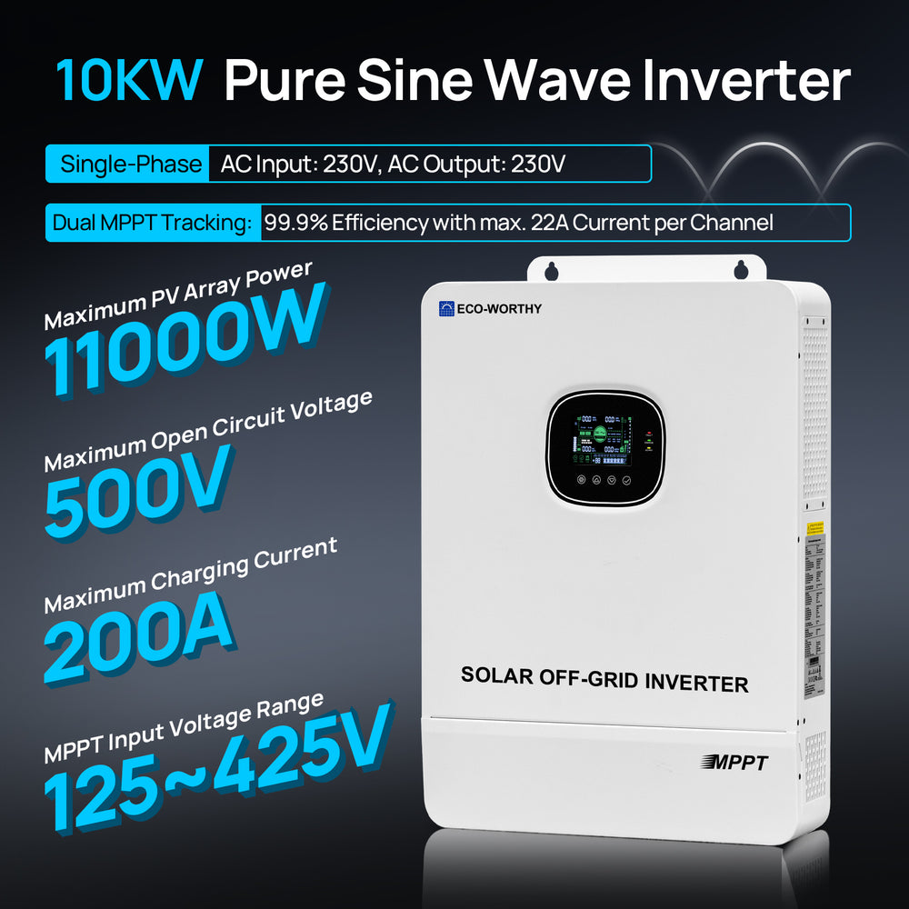 Eco - Worthy 16KWh Home Backup Solar Power Bundle With 48V 314Ah LiFePO4 Lithium Battery and 10000W 48V All - in - One Off Grid Inverter - eco - worthy - uk