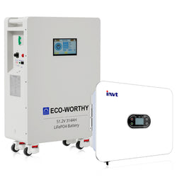 ECO-WORTHY 16kWh Hybrid Energy Storage System with 6kW G99 Inverter