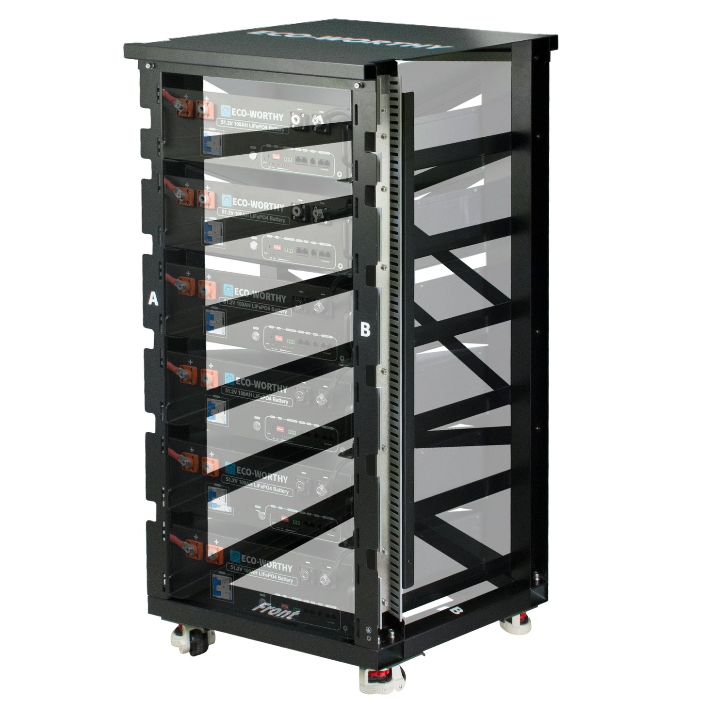 Eco - Worthy 6 - Layer 19 Inch Rack for Server Rack Battery - eco - worthy - uk
