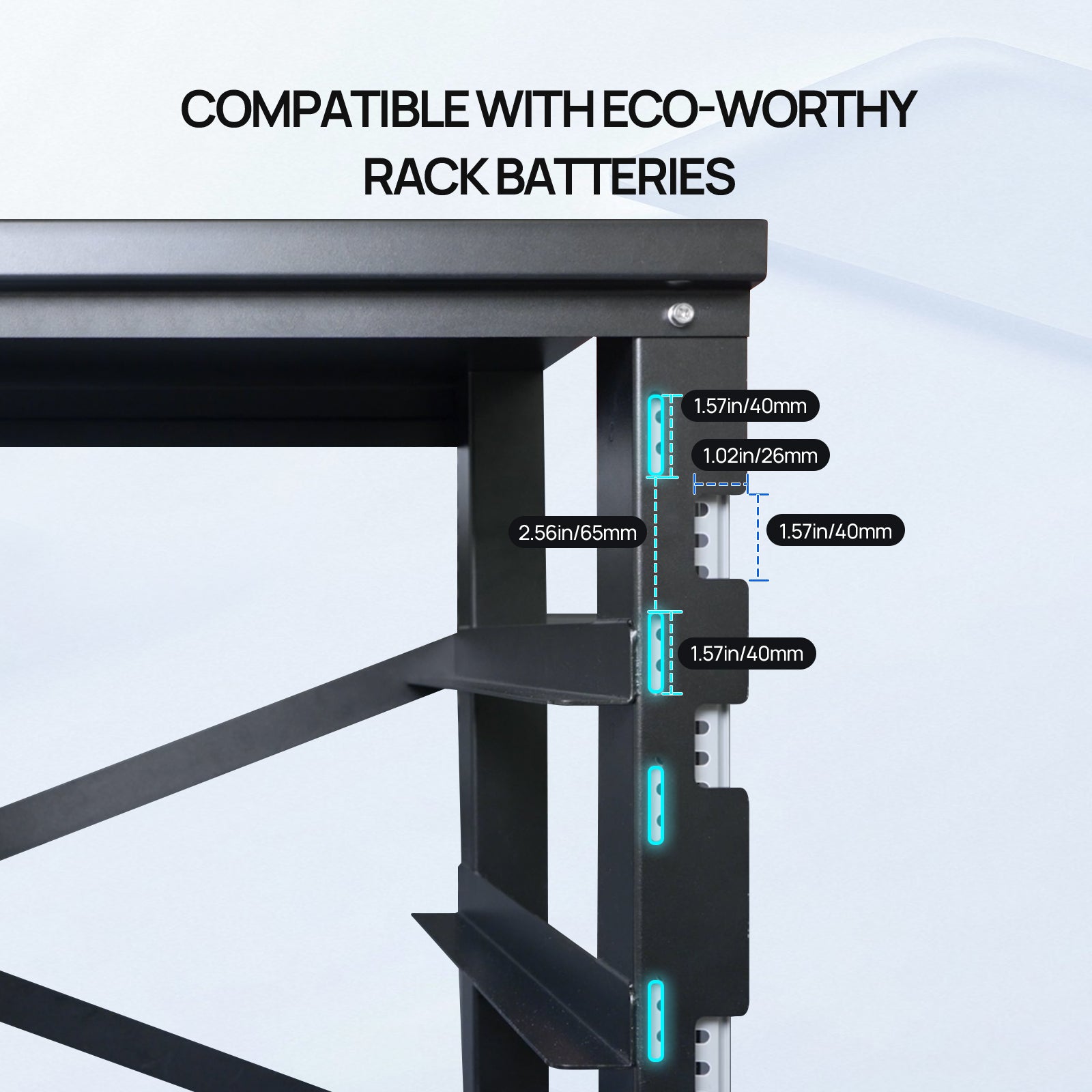 Eco - Worthy 6 - Layer 19 Inch Rack for Server Rack Battery - eco - worthy - uk