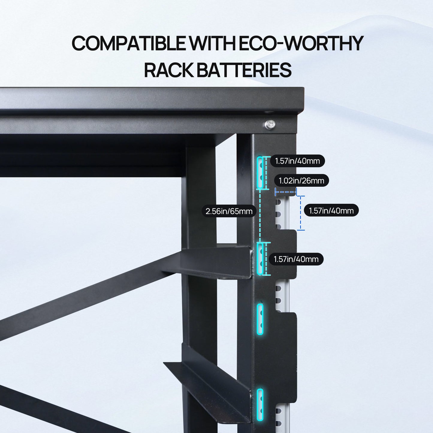 Eco - Worthy 6 - Layer 19 Inch Rack for Server Rack Battery - eco - worthy - uk