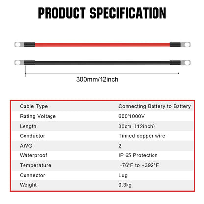 Eco-Worthy Battery Interconnect Cable - eco-worthy-uk