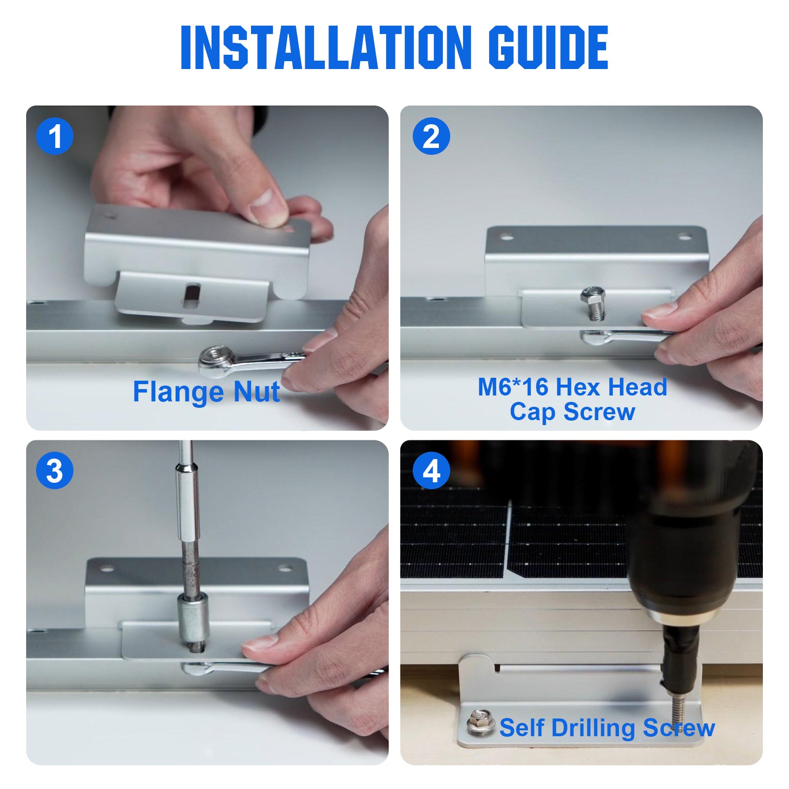 Eco-Worthy Z Style Solar Panel Mounting Brackets with Nuts and Bolts - eco-worthy-uk