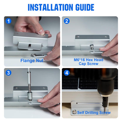 Eco-Worthy Z Style Solar Panel Mounting Brackets with Nuts and Bolts - eco-worthy-uk
