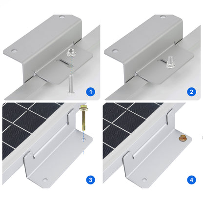 Eco-Worthy Z Style Solar Panel Mounting Brackets with Nuts and Bolts - eco-worthy-uk