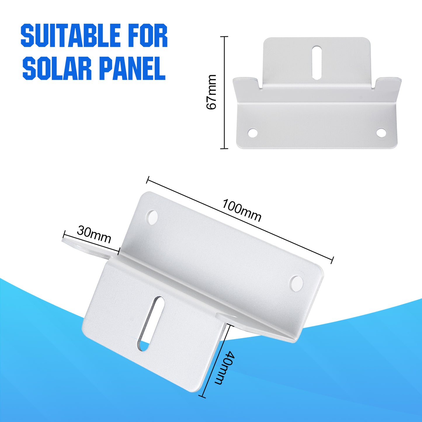 Eco-Worthy Z Style Solar Panel Mounting Brackets with Nuts and Bolts - eco-worthy-uk