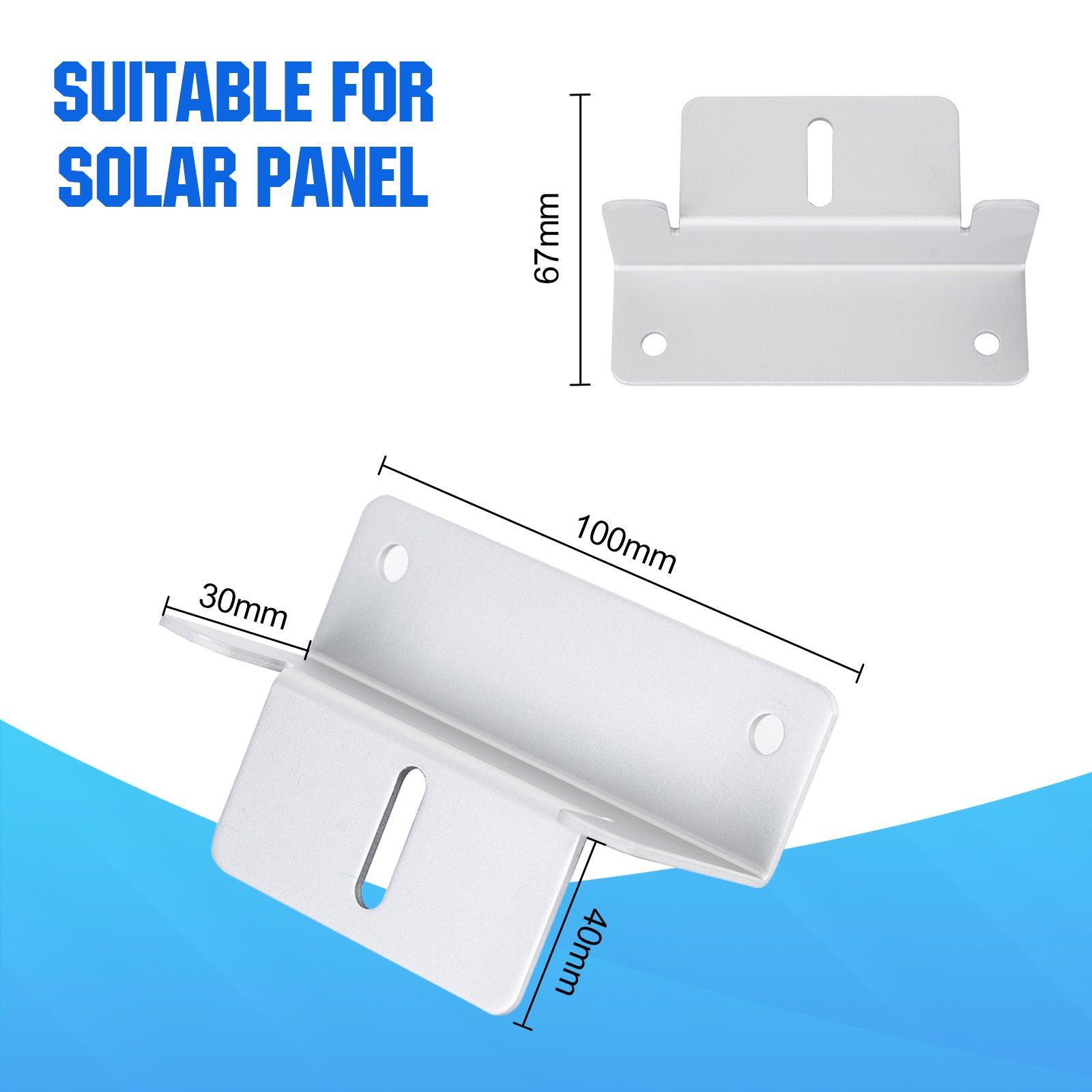 Eco-Worthy Z Style Solar Panel Mounting Brackets with Nuts and Bolts - eco-worthy-uk