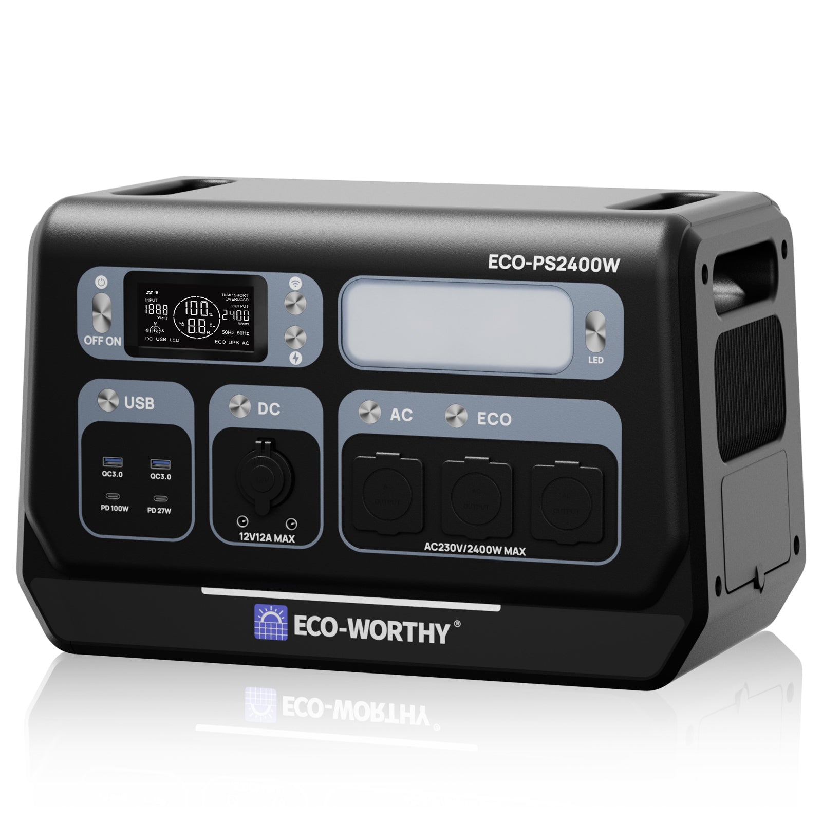 2400W Portable Power Station 2048Wh Lithium Battery