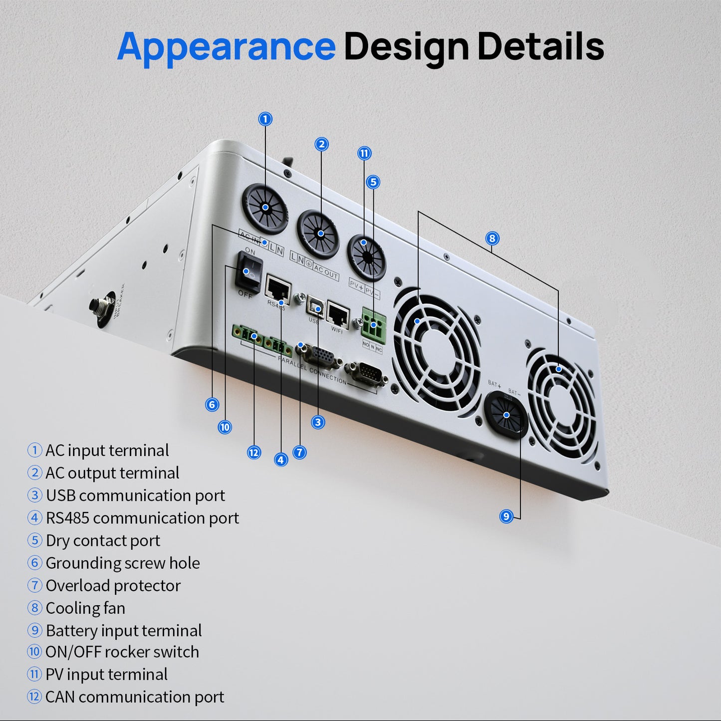 Eco Worthy 48V 5000W Solar All-in-one Inverter & 100A Controller for Off Grid System-10