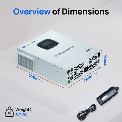ECO-WORTHY 3000W Inverter Charger with MPPT for Off-Grid Solar - eco-worthy-uk