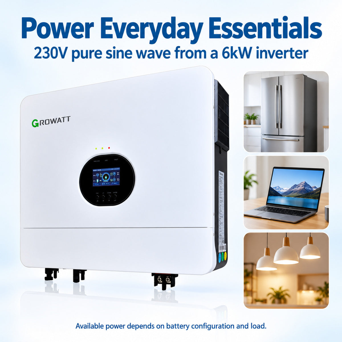 ECO-WORTHY Home Backup Power With 48V 100Ah LiFePO4 And 6000W 48V AIO Off-Grid Inverter - eco-worthy-uk