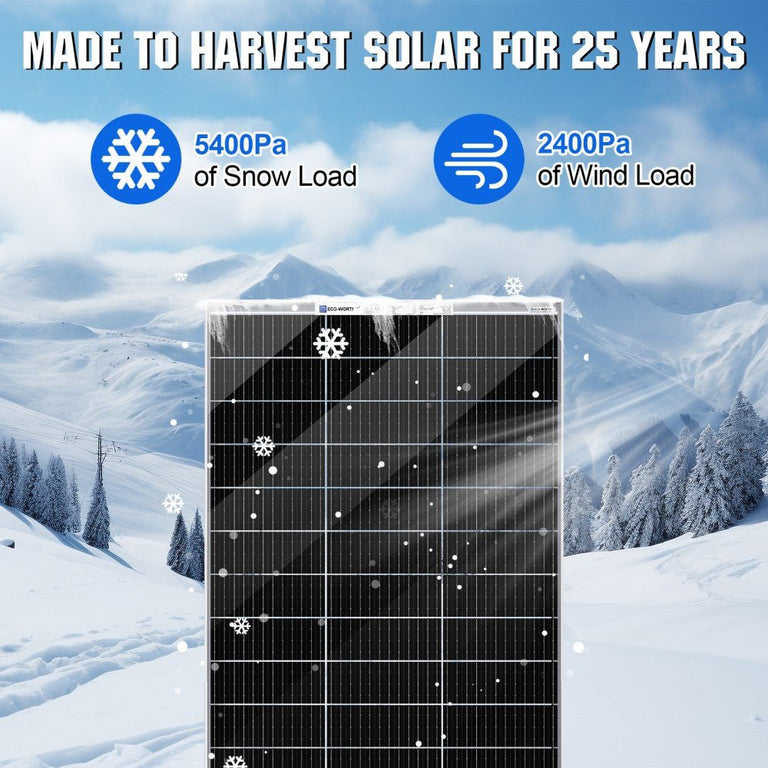 Bifacial 120W 12V Monocrystalline Solar Panel - eco - worthy - uk