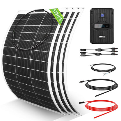 130W 260W 520W 12V 1/2/4 - Panel Off Grid Solar Kits - eco - worthy - uk