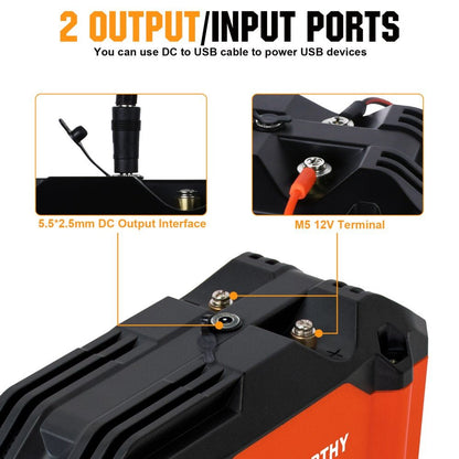 12V 20Ah Portable LiFePO4 Deep Cycle Rechargeable Battery - eco - worthy - uk