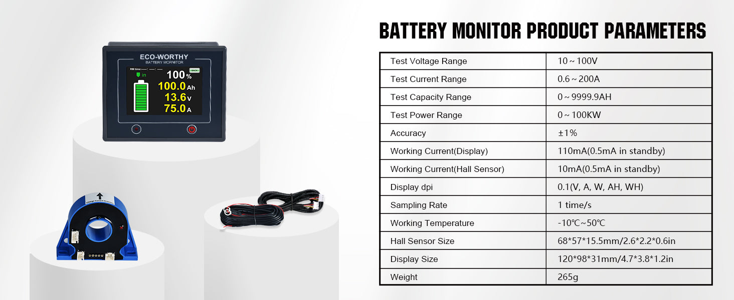 200A akkumulátor monitor – kijelző és funkciók