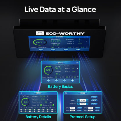 Eco-Worthy ESM100 Battery Monitor for Cubix Series and Wall-Mount Batteries - eco-worthy-uk