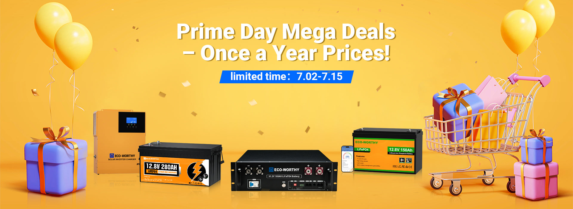 Get Ready for Prime Day with ECO-WORTHY!
Our best-selling lithium batteries are now at their lowest prices of the year — no need to wait! Whether you're powering your off-grid system, RV, or solar setup, now is the perfect time to upgrade. Don’t miss out — stock is limited and prices won't go lower.