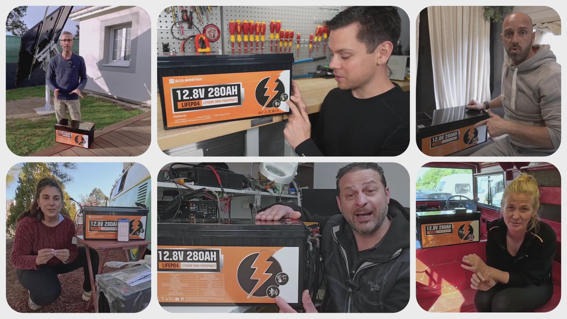 12V 280Ah LiFePO4 Lithium Battery  with Bluetooth and Low-Temp Protection