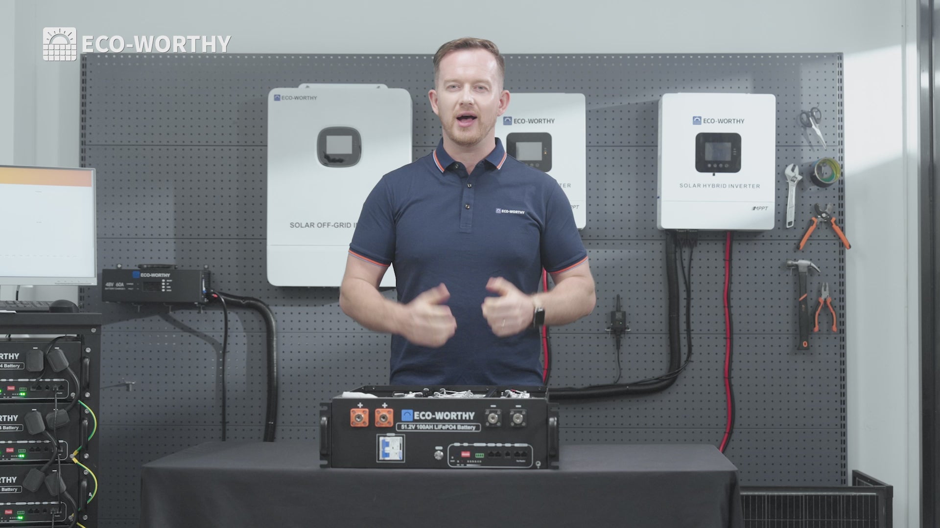 ECO-WORTHY 48V(51.2V) 100Ah Server Rack Battery With Bluetooth & Wifi | 5.12kWh Lithium Battery (Version 3)