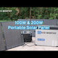 200W 12V Foldable Solar Panel Suitcase for Outdoor Camping RV