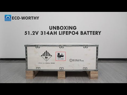 Eco-Worthy 48V 314Ah Lifepo4 Lithium Battery with Bluetooth & WiFi and 16kWh for Home Solar & Backup