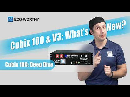 Eco-Worthy 48V 100Ah Server Rack Battery With Bluetooth & Wifi, 5.12kWh Lithium Battery | IEC62619, CEC