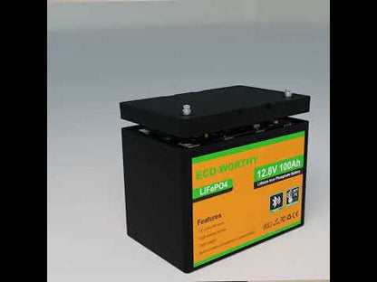 Eco-Worthy LiFePO4 12V 100Ah Lithium Battery With Bluetooth And Low-temperature Protection