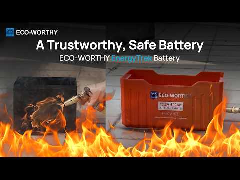 Eco-Worthy EnergyTrek 12V 314AH Lifepo4 Lithium Battery Bluetooth with SOC LEDs and Low Temp Protection