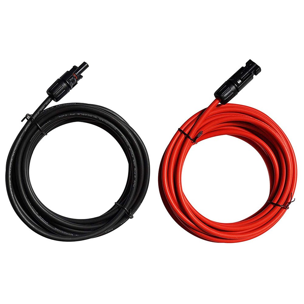 12AWG 16.4FT Solar Extension Cables Wires Female Male MC4 Connectors