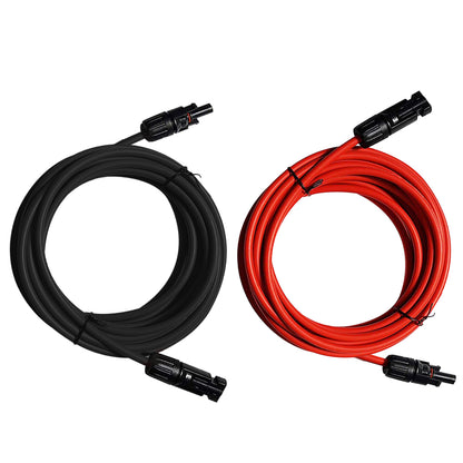 12AWG 16.4FT Solar Extension Cables Wires with Female and Male MC4 Connectors