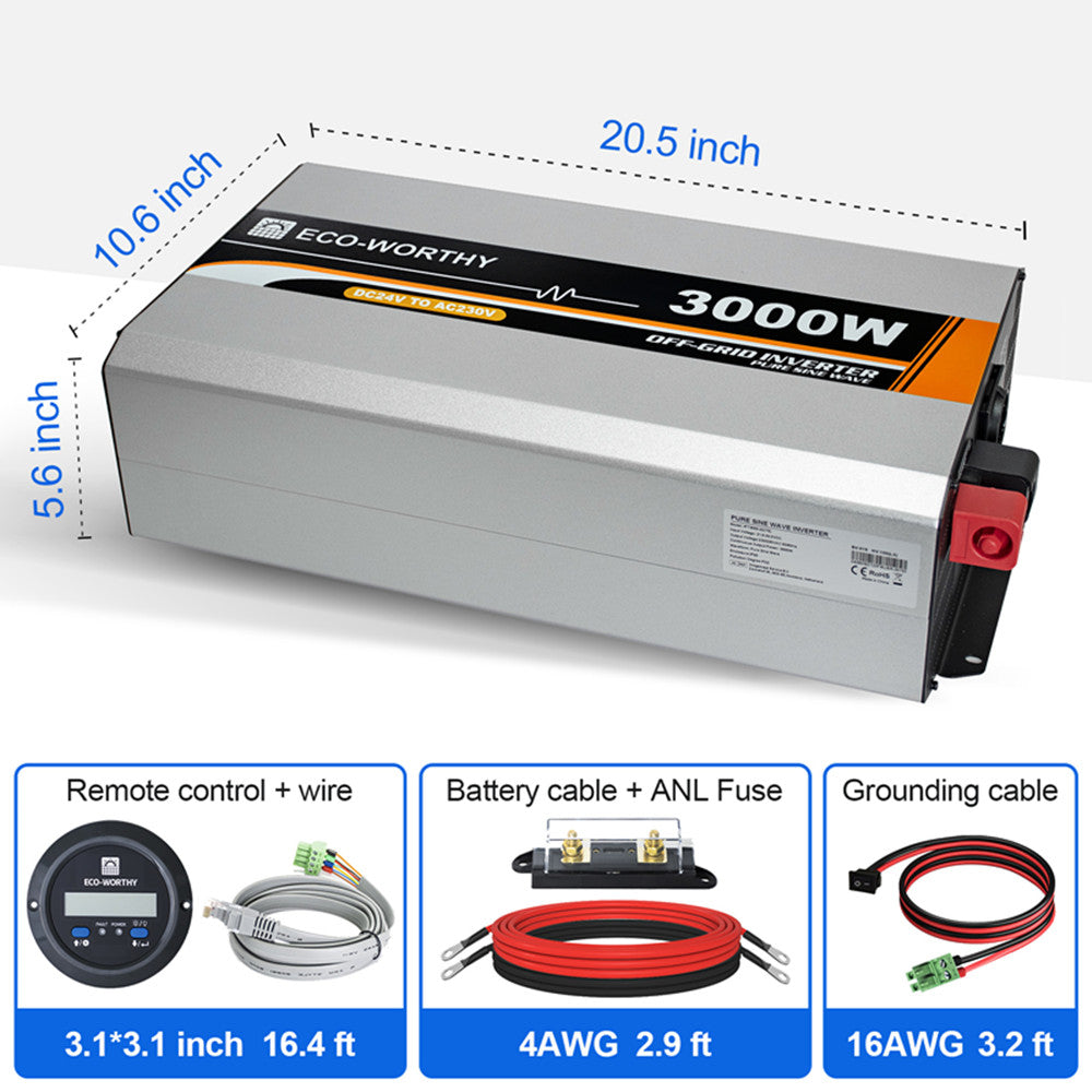 ecoworthy_24V_3000W_power_inverter_pure_sine_wave_7